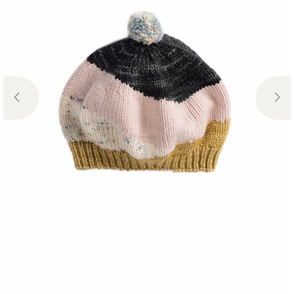 Kids Multicolor Knit Beanie misha and puff